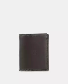 Вертикальный кошелек из коричневой кожи на двенадцать карт El Potro, коричневый