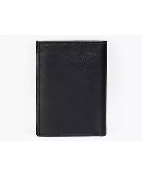 Вертикальный кошелек из яловой кожи черного цвета с тиснением спереди Levi's, черный