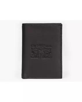 Вертикальный кошелек из яловой кожи коричневого цвета с тиснением спереди Levi's, коричневый