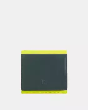 Вертикальный кошелек из телячьей кожи наппа зеленого цвета с RFID-защитой Dudu