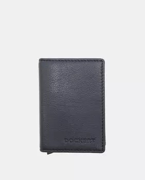 Вертикальный кошелек темно-синего цвета с выгравированным логотипом. Dockers, темно-синий