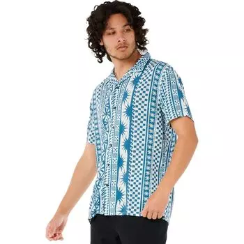Веселая полосатая рубашка с коротким рукавом Rip Curl, синий