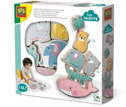 Весело балансировать деревянных животных SES