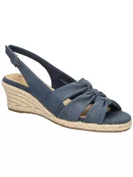 Веселые женские босоножки с открытым носком и ремешком на щиколотке Bella Vita, цвет navy linen print