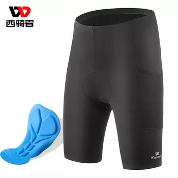 Велосипедные шорты унисекс WestBiking Western Rider быстросохнущие мягкие весенне-летние M, черный