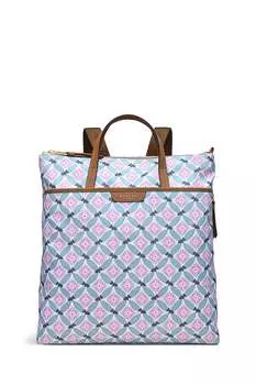 Весенний топ London Willow Walk среднего размера с геометрическим узором и рюкзаком на молнии Radley, белый