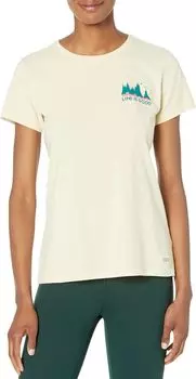 Весенняя футболка Crusher с короткими рукавами Daisycape Life is Good, цвет Putty White