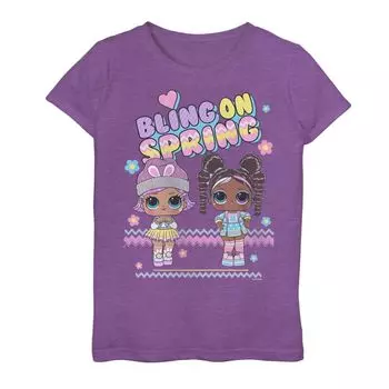 Весенняя футболка LOL Surprise Bling On Spring с рисунком Chick-A-Dee и Bunny Hun для девочек 7–16 лет Licensed Character