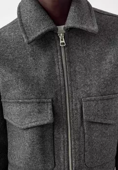 Весенняя куртка Bershka, сине-серый