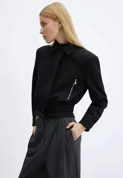 Весенняя куртка BLUSH Mango, черный