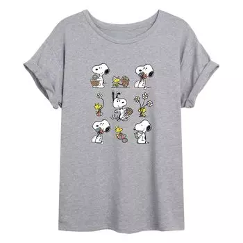 Весенняя струящаяся футболка Peanuts Snoopy для детей Juniors Licensed Character