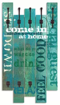 Вешалка Artland "Come in", в частично собранном виде 45х140х2,8 см, синий