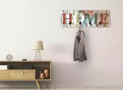 Вешалка Artland "Красочный дом в тактичных тонах", в частично собранном виде 63х114х2,8 см, цвет bunt