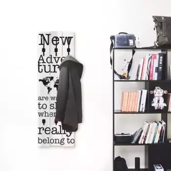 Вешалка Artland "Новые приключения", в частично собранном виде 45х140х2,8 см, черный