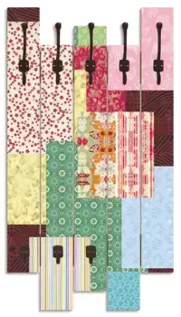 Вешалка Artland "Patchwork Style I", в частично собранном виде 45х140х2,8 см, цвет bunt