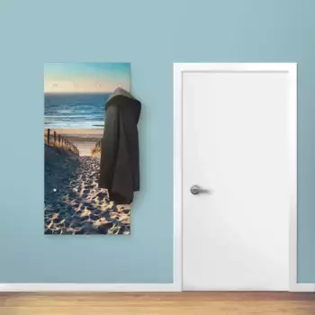 Вешалка Artland "Путь к закату на пляже Северного моря", частично собранная 60х120х2,8 см, цвет naturfarben