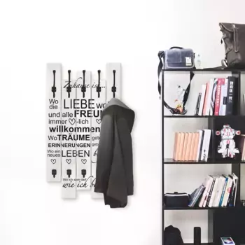 Вешалка Artland "Там, где живет любовь", в частично собранном виде 63х114х2,8 см, серый