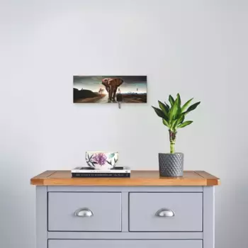 Вешалка для крючков Artland «По улице идет слон», МДФ, коричневый