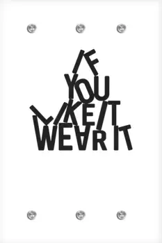 Вешалка для пальто Queence "ЕСЛИ ВАМ НРАВИТСЯ, НОСИ ЭТО" 80х120х5 см, черный