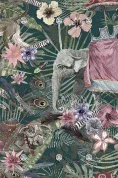 Вешалка королевская "Джунгли" Queence 80х120х5 см, цвет bunt