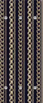 Вешалка Queence "Цепочки", с 6 крючками, 50 х 120 см 50х120х10 см, цвет goldfarben, schwarz