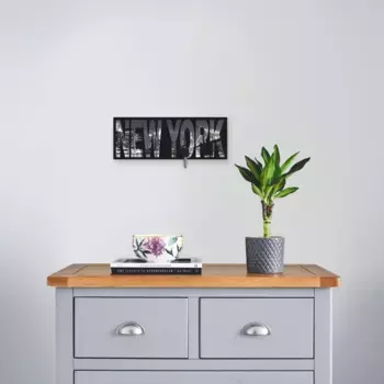 Вешалка с крючками Artland «Нью-Йорк», МДФ, черный