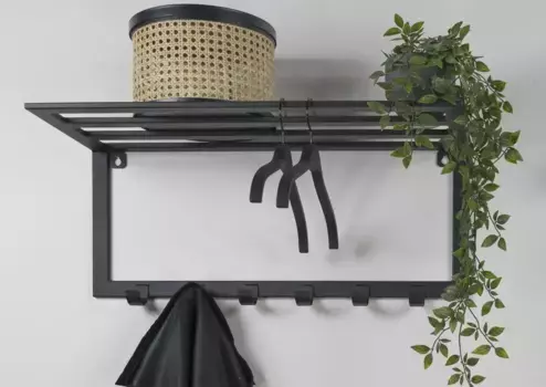 Вешалка Spinder Design "Ивар", металл, ширина 70 см 70х28х29 см, черный