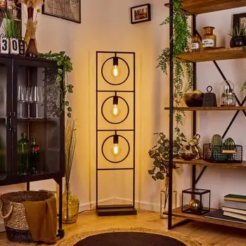 »Vestenanova« винтажный торшер из металла черного цвета hofstein, серебро