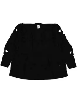 VETEMENTS балаклава шерстяной свитер, черный