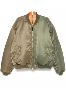 VETEMENTS бомбер Double Zip, зеленый