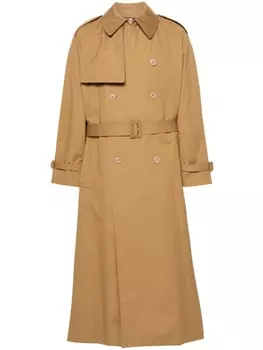 VETEMENTS двубортный тренч, нейтральный цвет