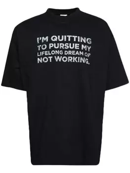 VETEMENTS футболка Quite Quitting, черный