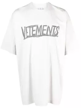 VETEMENTS футболка с графичным принтом, нейтральный цвет