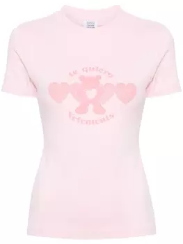 VETEMENTS футболка с графичным принтом, розовый