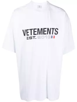 VETEMENTS футболка с логотипом, белый