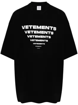 VETEMENTS футболка с логотипом, черный
