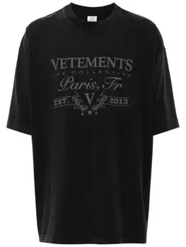 VETEMENTS футболка с логотипом, черный