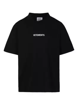 VETEMENTS футболка с логотипом, черный