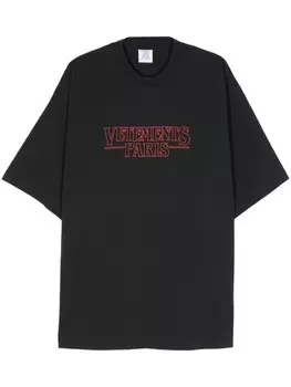 VETEMENTS футболка с логотипом, черный