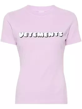 VETEMENTS футболка с логотипом, фиолетовый