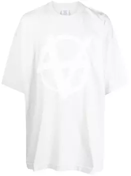 VETEMENTS футболка с логотипом, серый