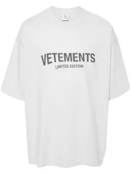 VETEMENTS футболка с логотипом, серый
