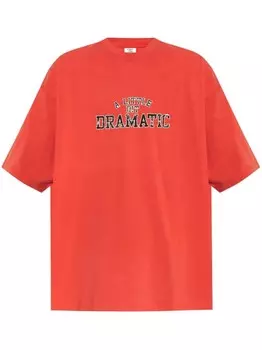 VETEMENTS футболка с надписью «Немного драматизма», красный