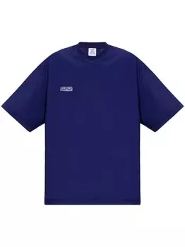 VETEMENTS футболка с вышитым логотипом, синий
