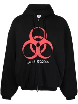 VETEMENTS худи Genetically Modified на молнии, черный