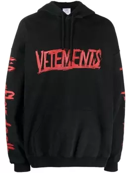 VETEMENTS худи с логотипом, черный