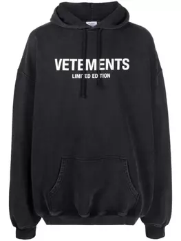 VETEMENTS худи с логотипом, черный