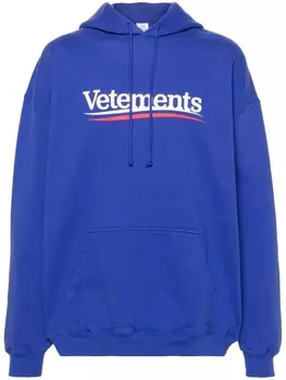 VETEMENTS худи с логотипом, синий
