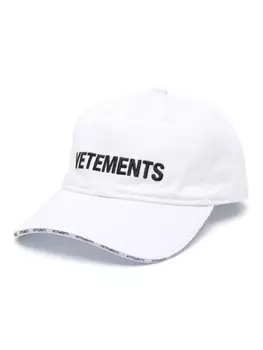 VETEMENTS кепка с вышитым логотипом, белый