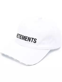 VETEMENTS кепка с вышитым логотипом, белый